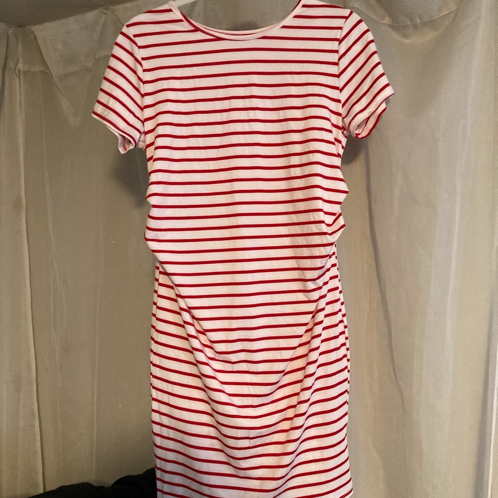 Striped maternity dress